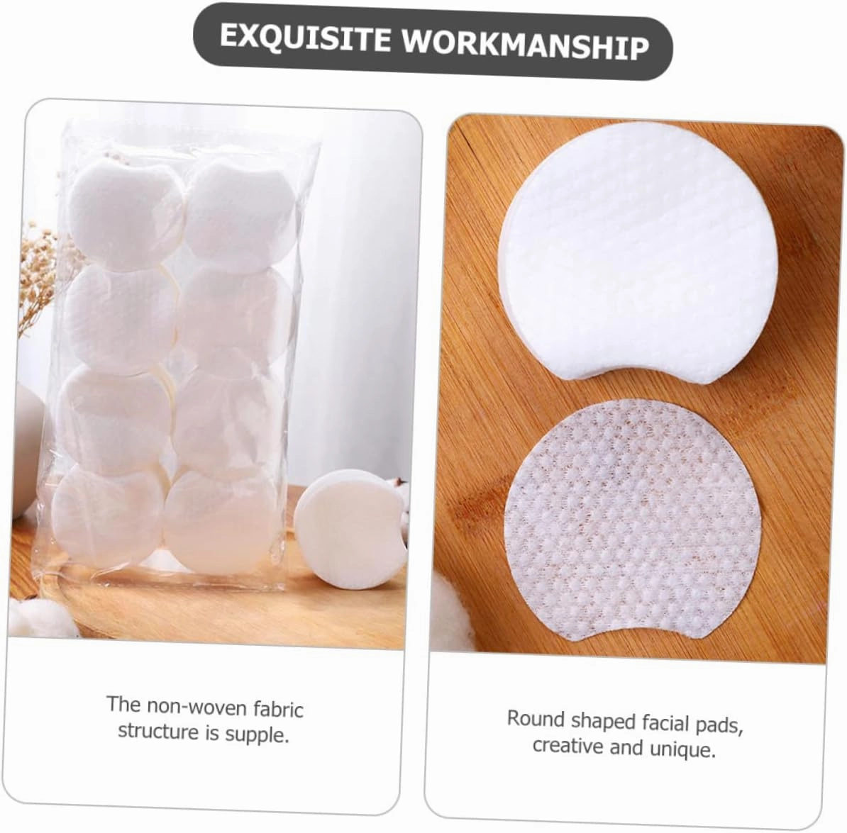 MERRYHAPY 900Pcs Disposable Makeup Remover Pads Thick Cosmetic Cleaning Pads for Face Eyes and Lips Soft Non Woven Makeup Cleaning Pads for Effortless Makeup Removal
