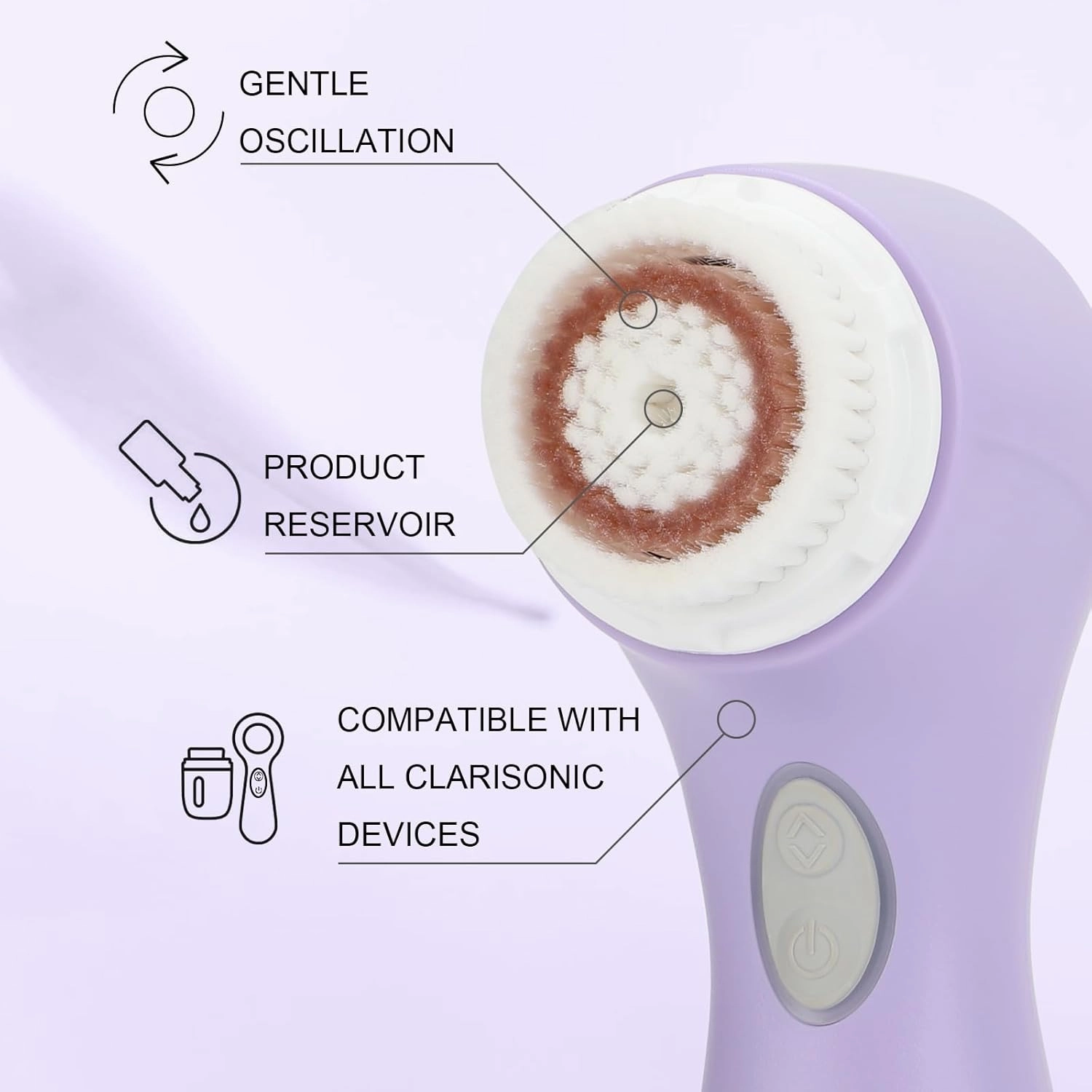 Mia 2 Acoustic Wave Facial Skin Facial Cleansing Brush (Lavender)