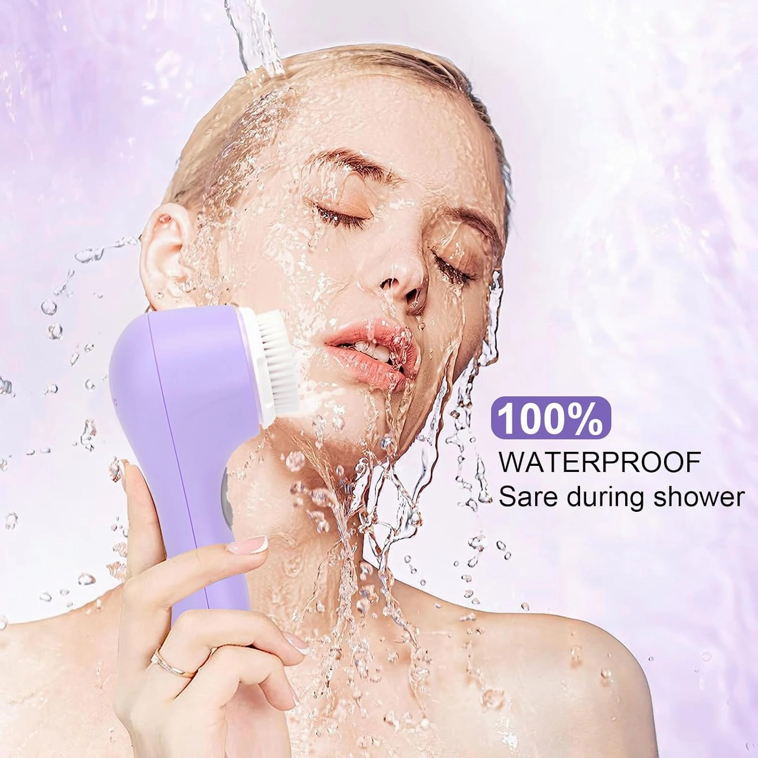 Mia 2 Acoustic Wave Facial Skin Facial Cleansing Brush (Lavender)