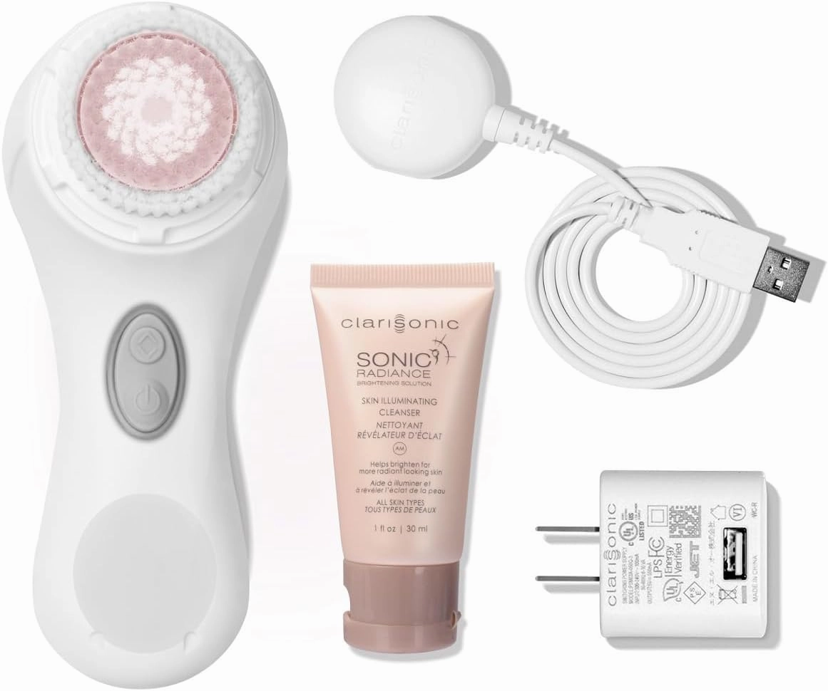 Mia 2 Face Scrubber, Sonic Gentle and Everyday Cleansing System, White