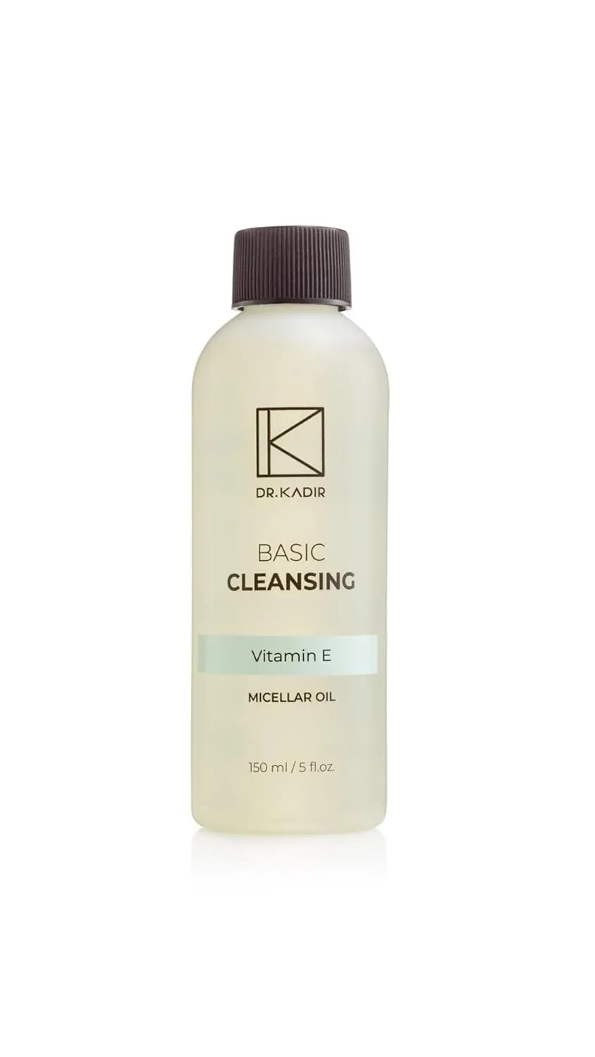 Micellar Oil Makeup Remover for Face Basic Cleansing with Vitamin E and Aloe Vera, Deep Cleansing & Hydrating for All Skin Types, Gentle Waterproof Makeup Removal, 5 fl oz
