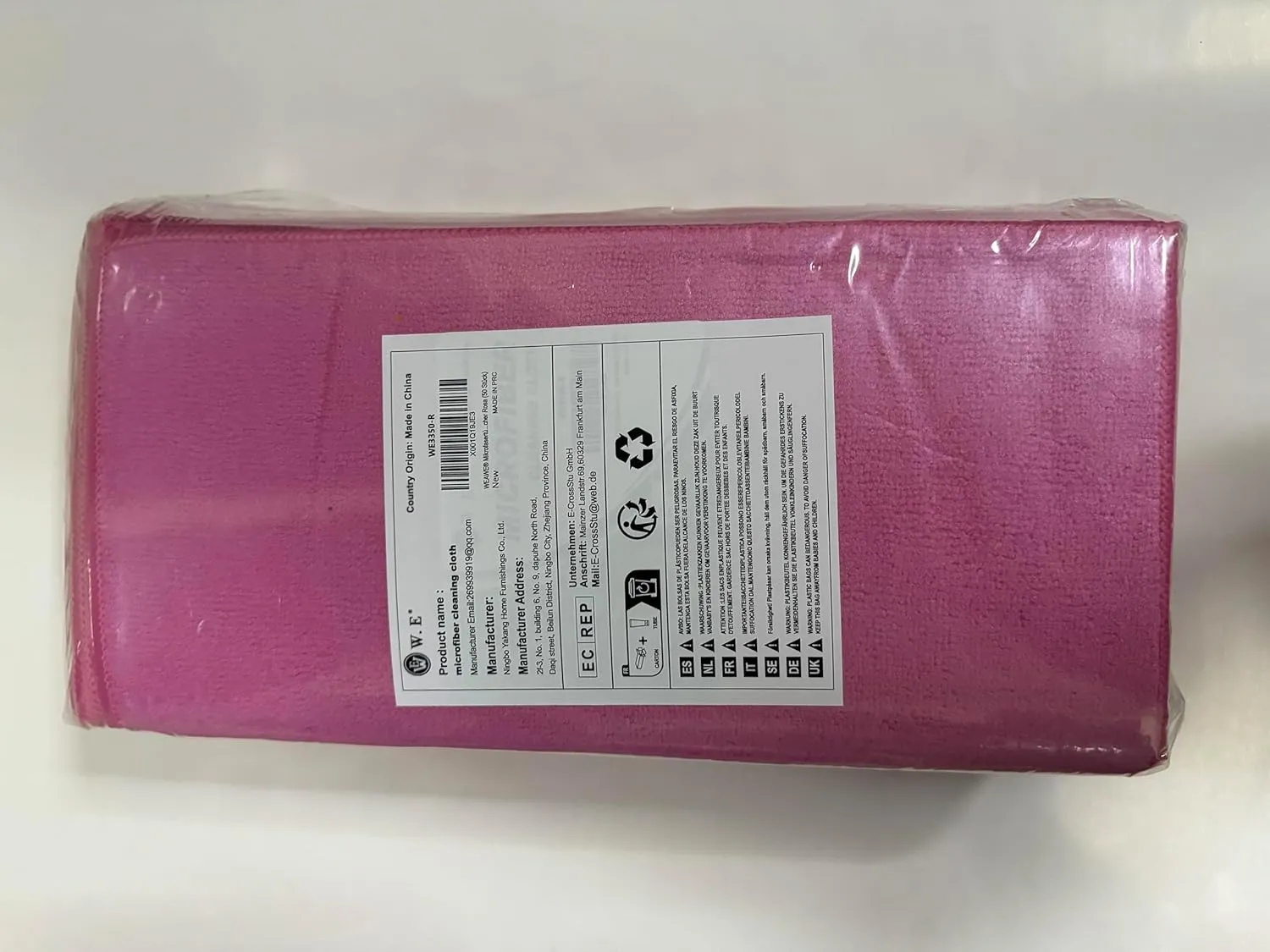Microfiber Cleaning Cloth-50Pcs (13x13 inch) Ultra Soft Highly Absorbent Rags, Reusable and Lint Free Cleaning Towels for Housekeeping-Machine Wash (HotPink)