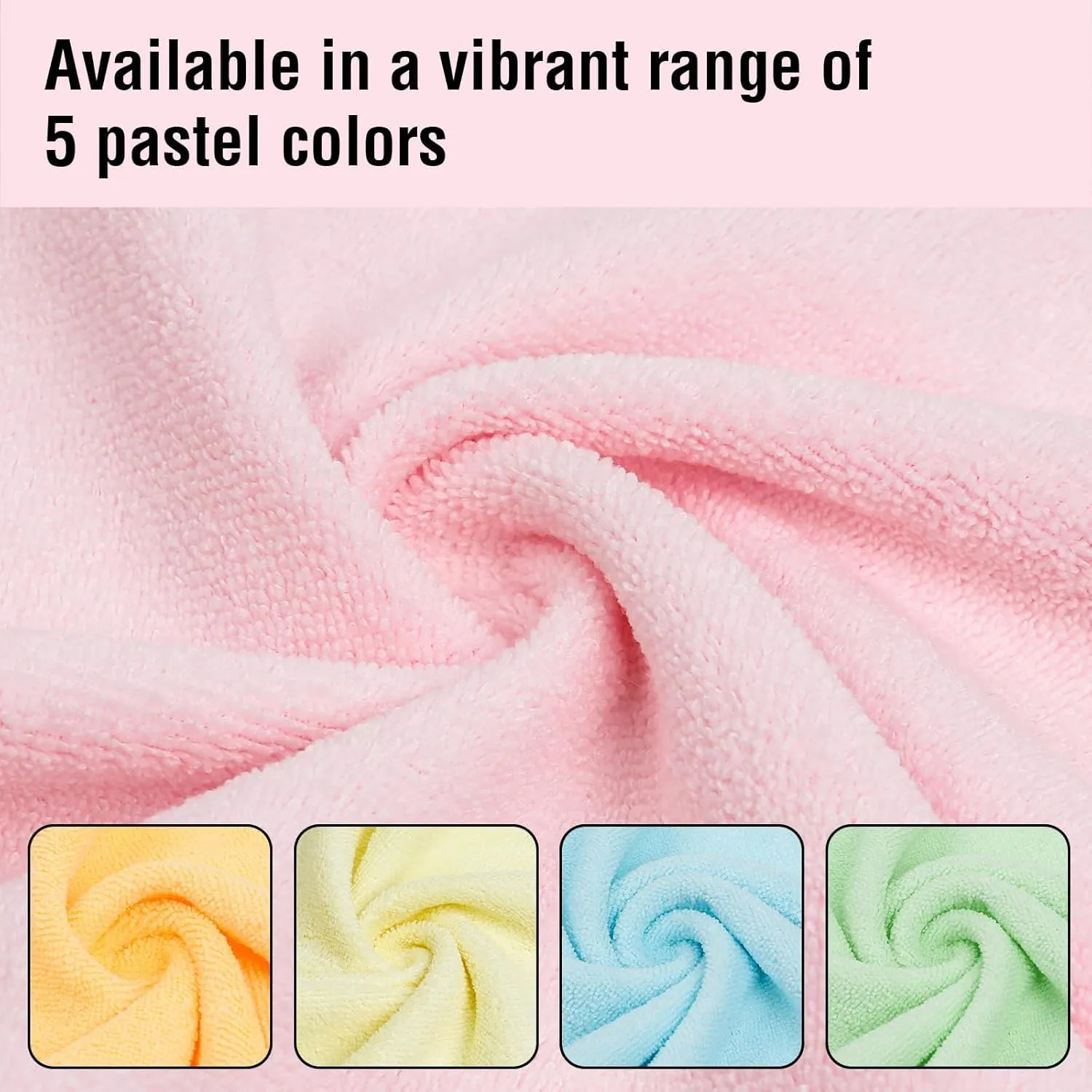 Microfiber Cleaning Cloths Roll 75 Pack 11.8" x 11.8" Reusable Paper Towels Washable Lint Free Quick Dry Ultra Absorbent Scratch Free Tear Away Towels Reusable Rags Kitchens Home (Pink)