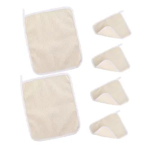 Mikinona Nylon Exfoliating Bath Cloth Face Scrubber Glove Back Scrubber Towel for Shower Quick Dry Gentle on Skin