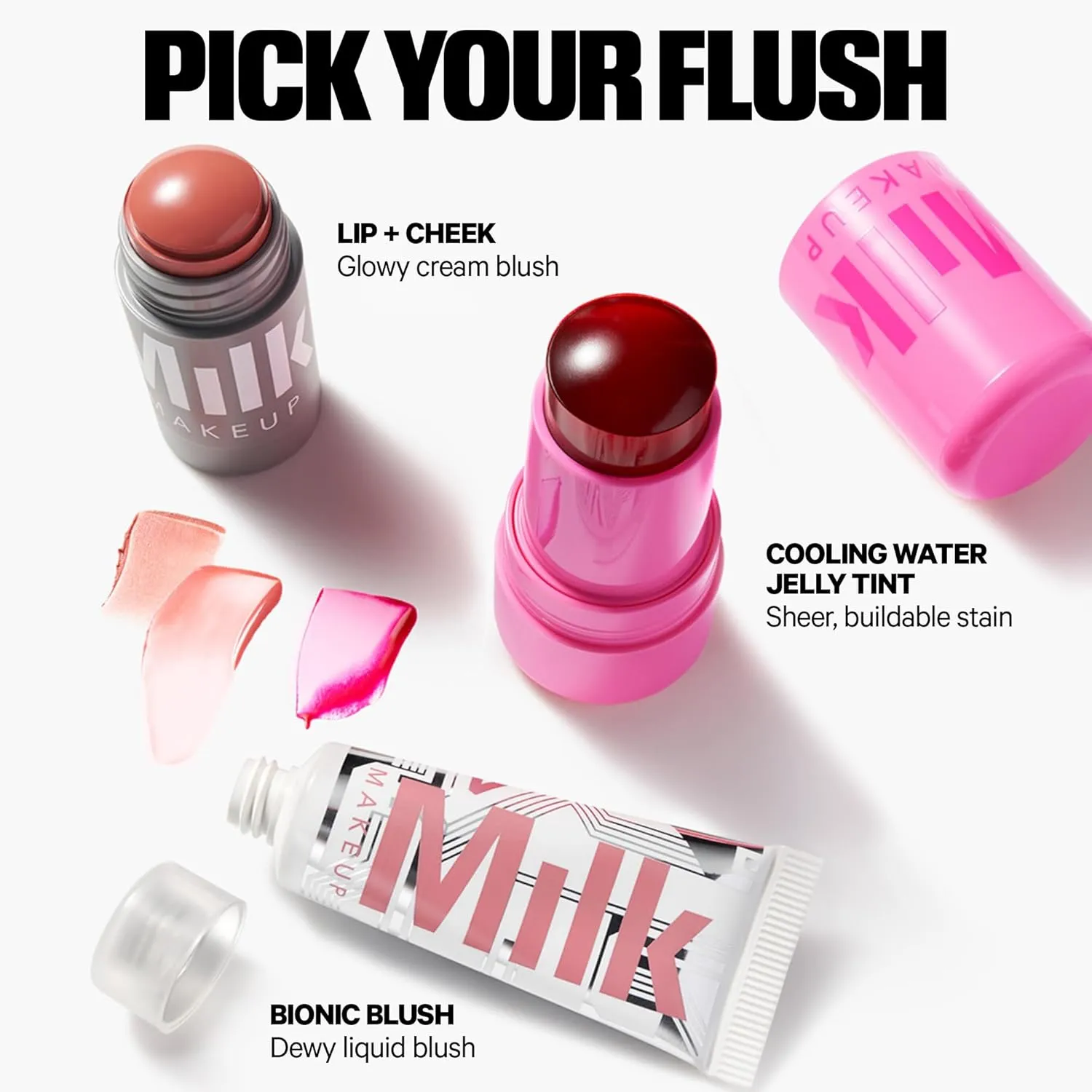 Milk Makeup Lip   Cheek Stick – Multi-Use Cream Blush   Lip Color with Mango Butter, Avocado Oil   Apricot Oil – Hydrating, Buildable, Long-Lasting, Vegan Formula