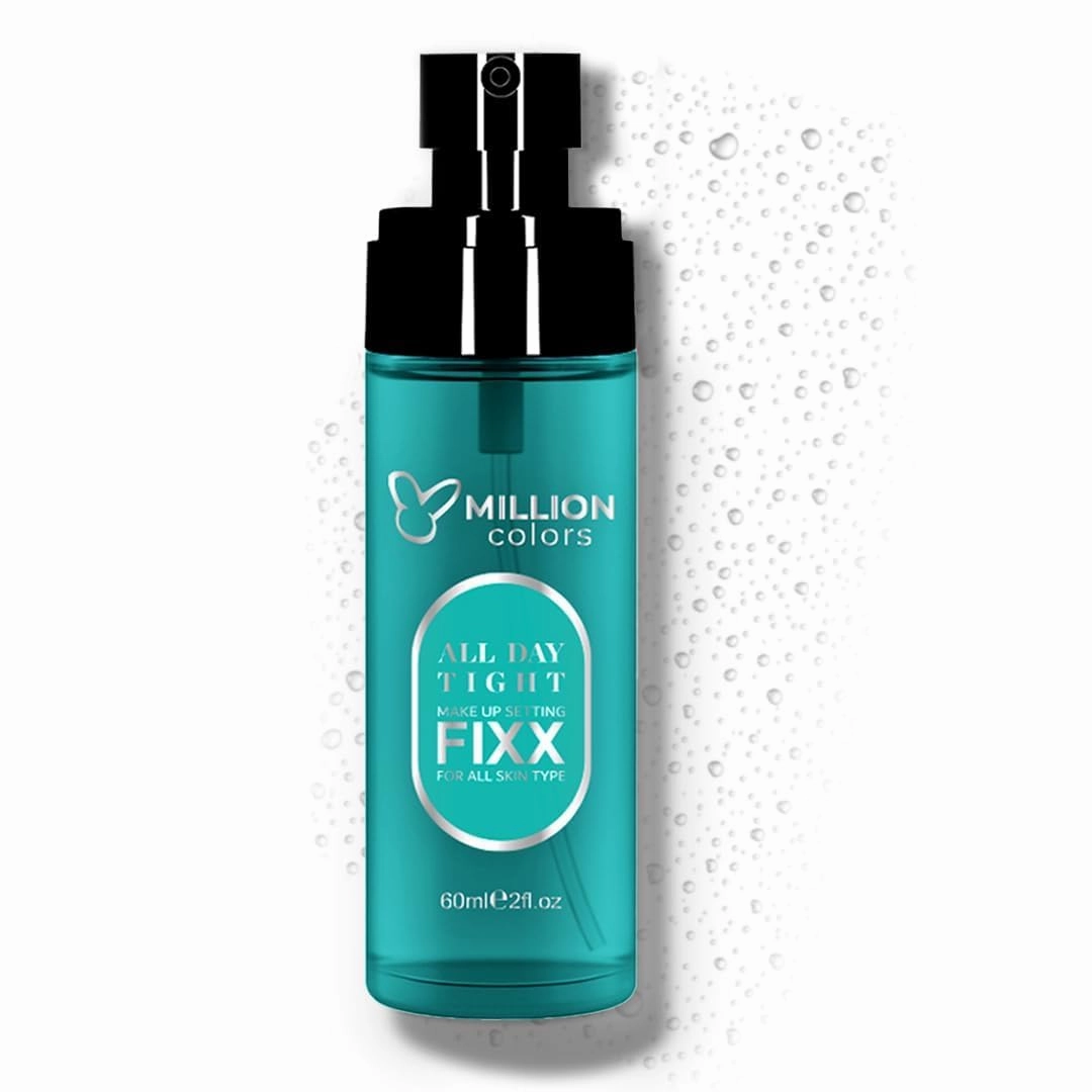 Million Colors Makeup Fixer Spray For Men and Women Oily Skin 60ml | Long Lasting Sweatproof Waterproof with Matte Finish | Dewy Natural Mini Setting Primer For Glowing Face