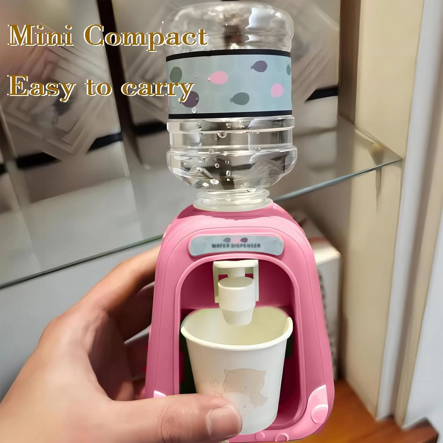 Mini Water Dispenser for Makeup,Micellar Water Dispenser,Mini Water Dispenser,Mini Water Dispenser Makeup Remover,Mini Micellar Water Dispenser (Mix 2PCS(with 20 Cup 20 Cotton Pads))