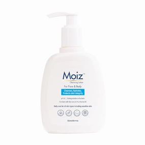 Mo-iz Cleansing Lotion | Face & Body Cleanser | For Sensitive Skin | With Aloe Vera & Pro-Vitamin B5 | pH 5.6 | Soap, Paraben & Sulphate Free - 400ml