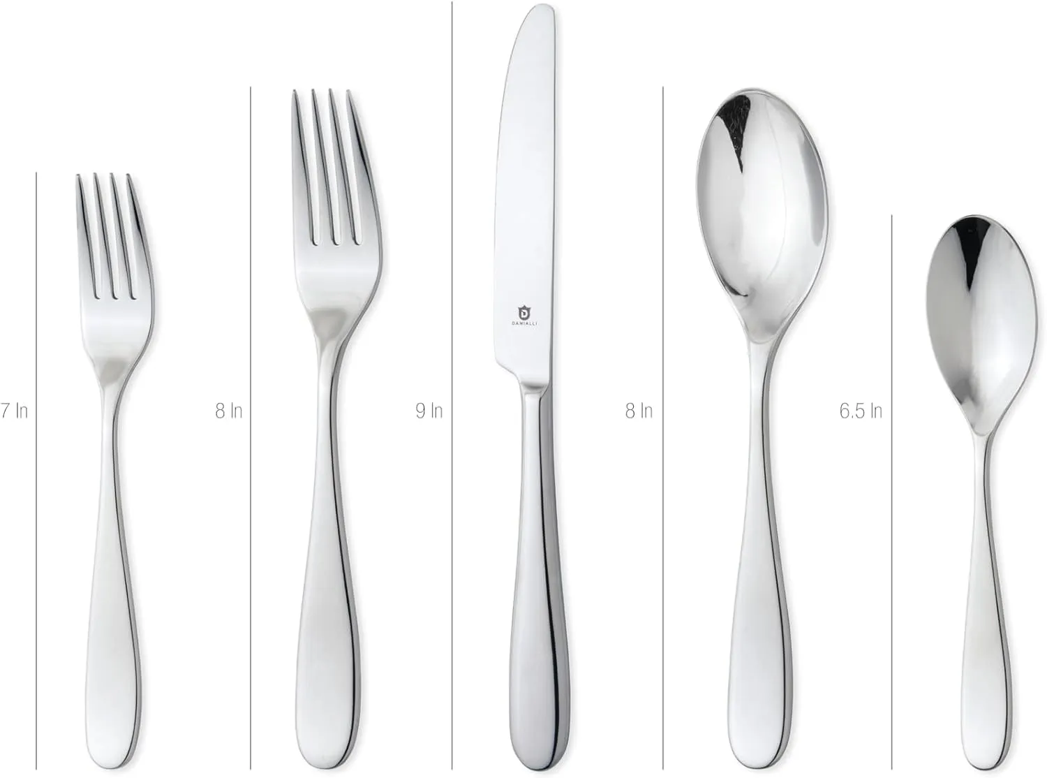 Modern Fidenza Silverware Set - 18/10 Stainless Steel Flatware Set for Elegant Dining - Dishwasher Safe Cutlery Set (40-Piece Matte)