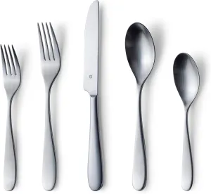 Modern Fidenza Silverware Set - 18/10 Stainless Steel Flatware Set for Elegant Dining - Dishwasher Safe Cutlery Set (40-Piece Matte)