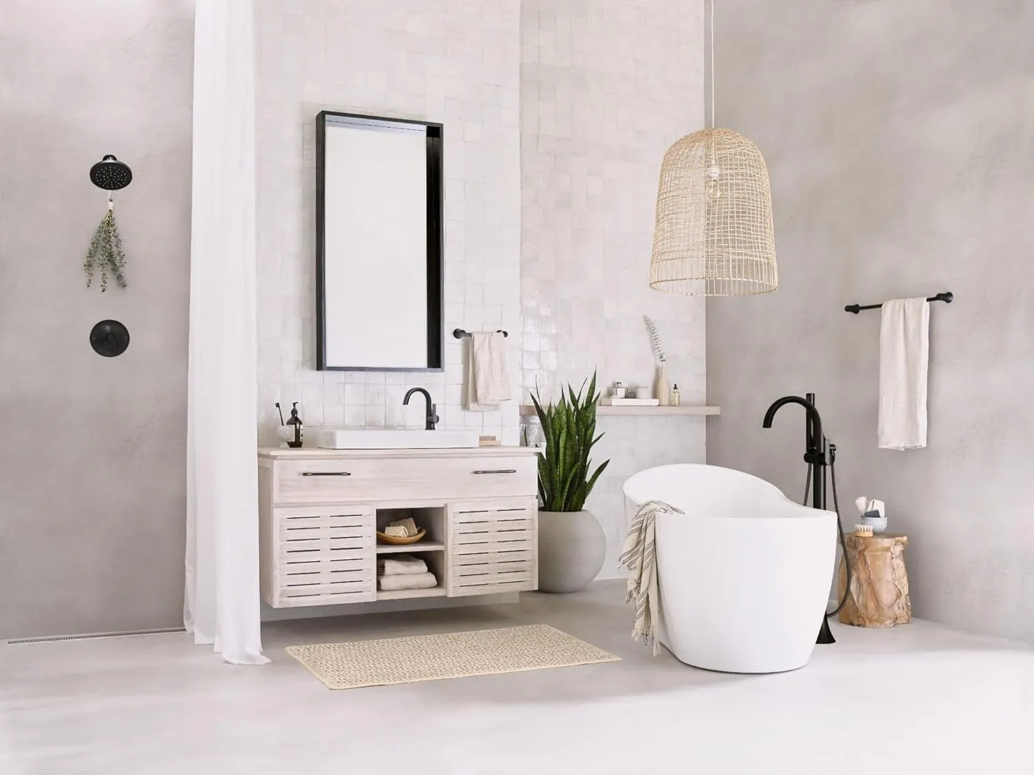 Moen S6910BL Doux Collection One Handle High Arc Laminar Stream Bathroom Faucet, Matte Black
