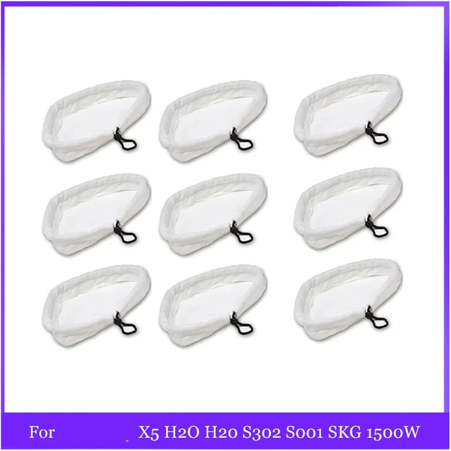 Mop Pads Replacement Pads Accessories,Compatible for Steamboy X5 H20 S302 S001 SKG 1500W(2pcs)