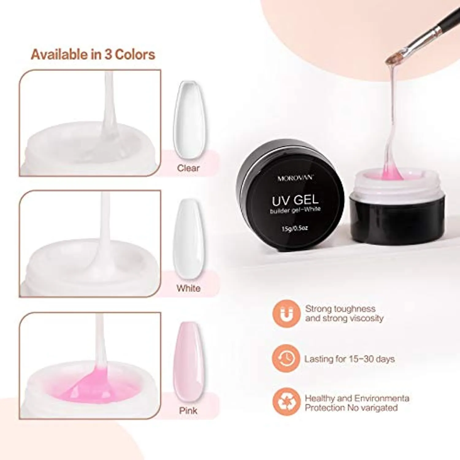 Morovan Acrylic Nail Kit - Glitter Acrylic Powder and Monomer Nail Liquid Nails Kit Acrylic Set with 48W Nail Lamp UV Gel Primer for Acrylic Nails