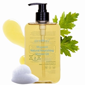 Mugwort Natural Nourishing Shower Oil for Sensitive Skin – Body Cleansing Oil for Eczema, Dryness, Itchy Skin, Redness Relief – Unscented Oil-to-Milk Lather (10.4 fl oz)