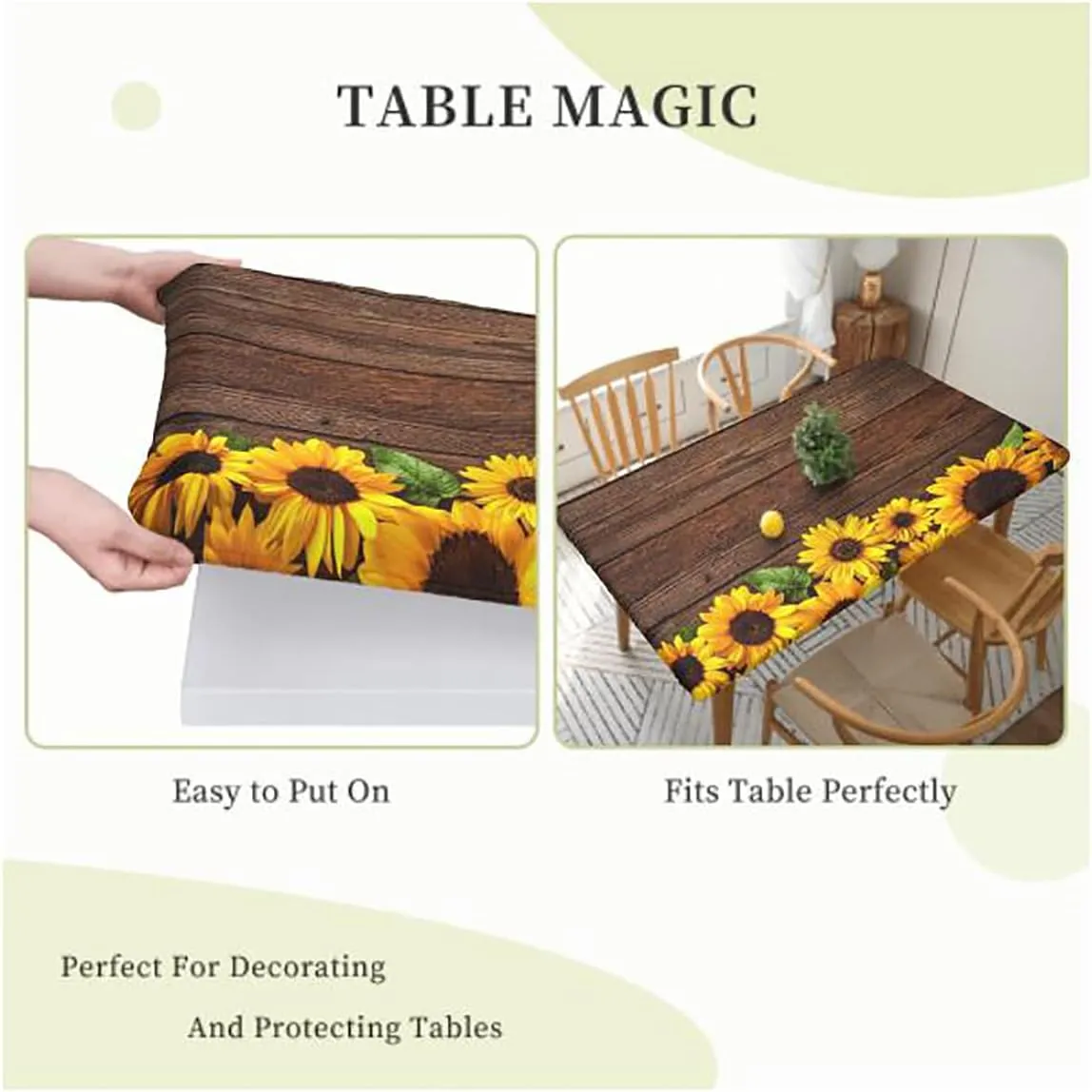 Multicolor Fitted Tablecloth Cover, Bunch of Various Colored Balloon Flying Table ​Cover ​for Kitchen Dining Party Picnic Abstract Fits up 4 Foot Tables