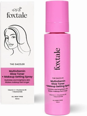 Multivitamin Glow Toner & Makeup Setting Spray with Vitamin C & Niacinamide, Hydrating Toner for Glowing Skin, Alcohol-Free, for All Skin Types, 150 ml