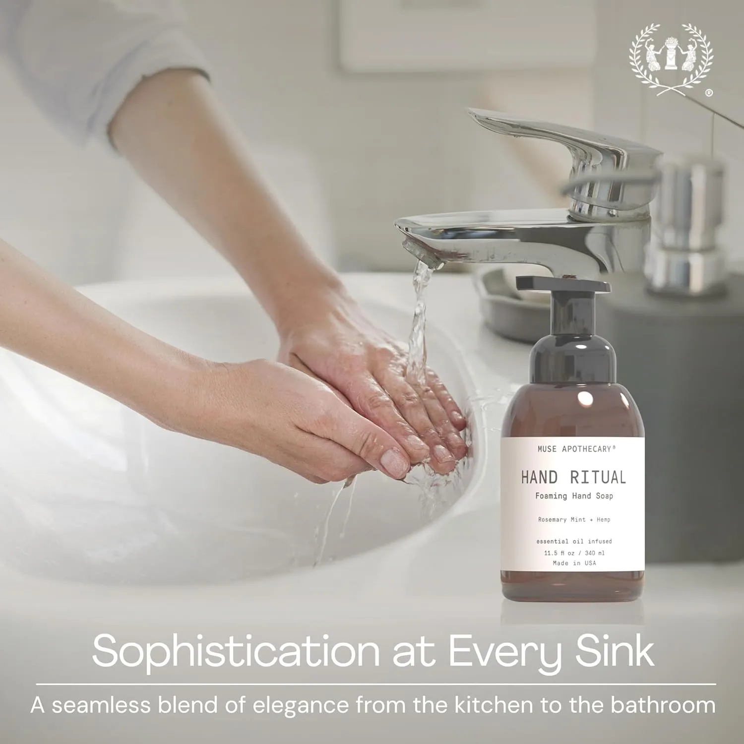 Muse Apothecary Hand Ritual - Aromatic and Nourishing Foaming Hand Soap, Infused with Natural Aromatherapy Essential Oils - USDA Certified Biobased - 11.5 oz, Aloe   Eucalyptus   Lavender, 2 Pack