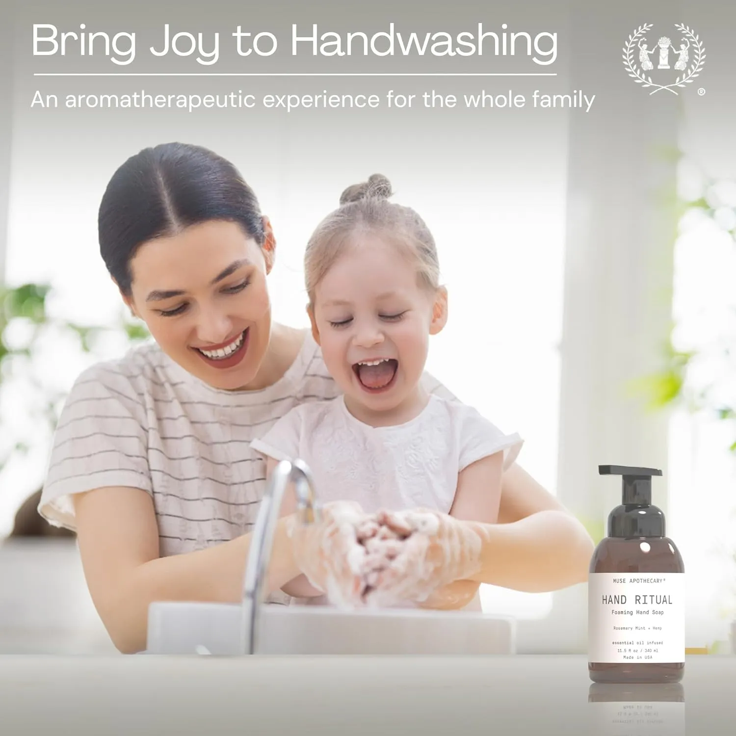 Muse Apothecary Hand Ritual - Aromatic and Nourishing Foaming Hand Soap, Infused with Natural Aromatherapy Essential Oils - USDA Certified Biobased - 11.5 oz, Aloe   Eucalyptus   Lavender, 2 Pack
