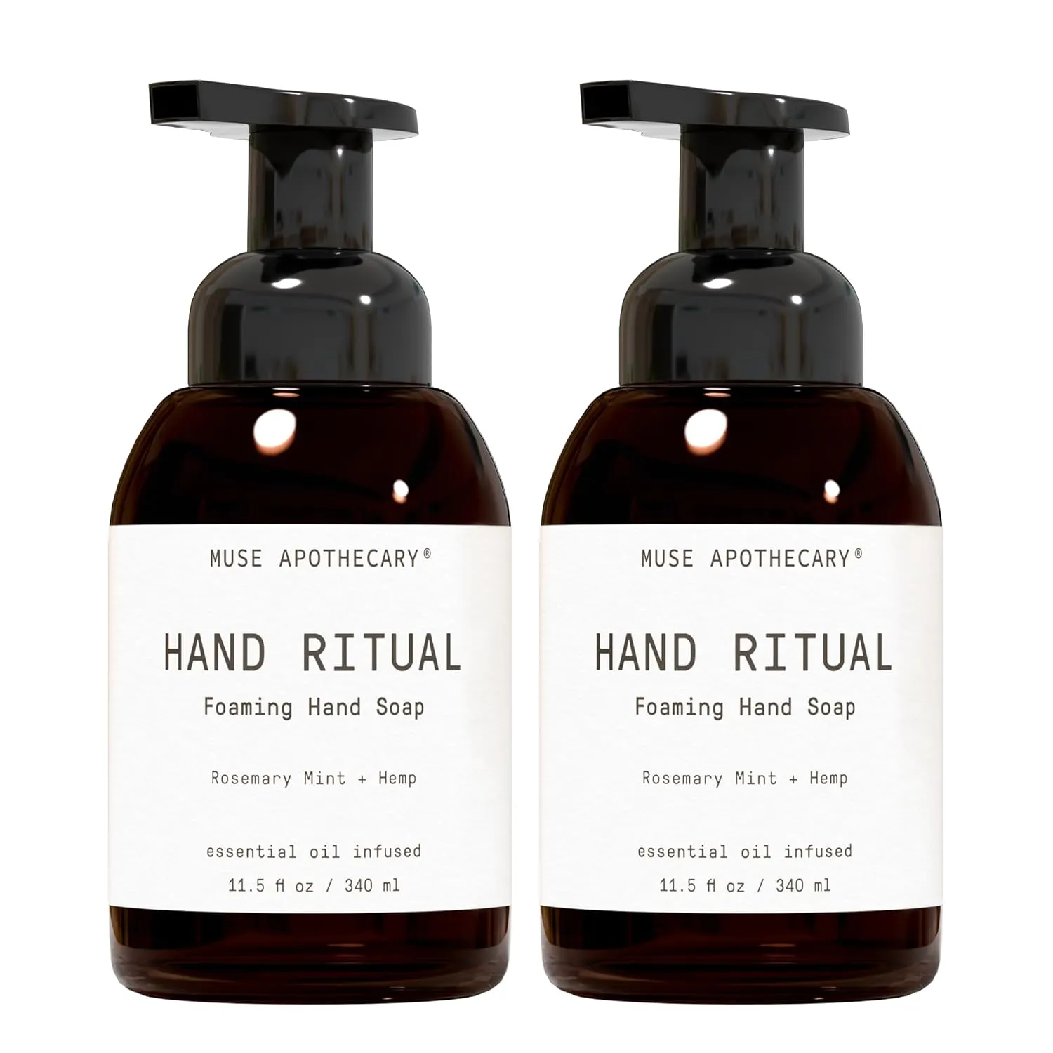 Muse Apothecary Hand Ritual - Aromatic and Nourishing Foaming Hand Soap, Infused with Natural Aromatherapy Essential Oils - USDA Certified Biobased - 11.5 oz, Aloe   Eucalyptus   Lavender, 2 Pack