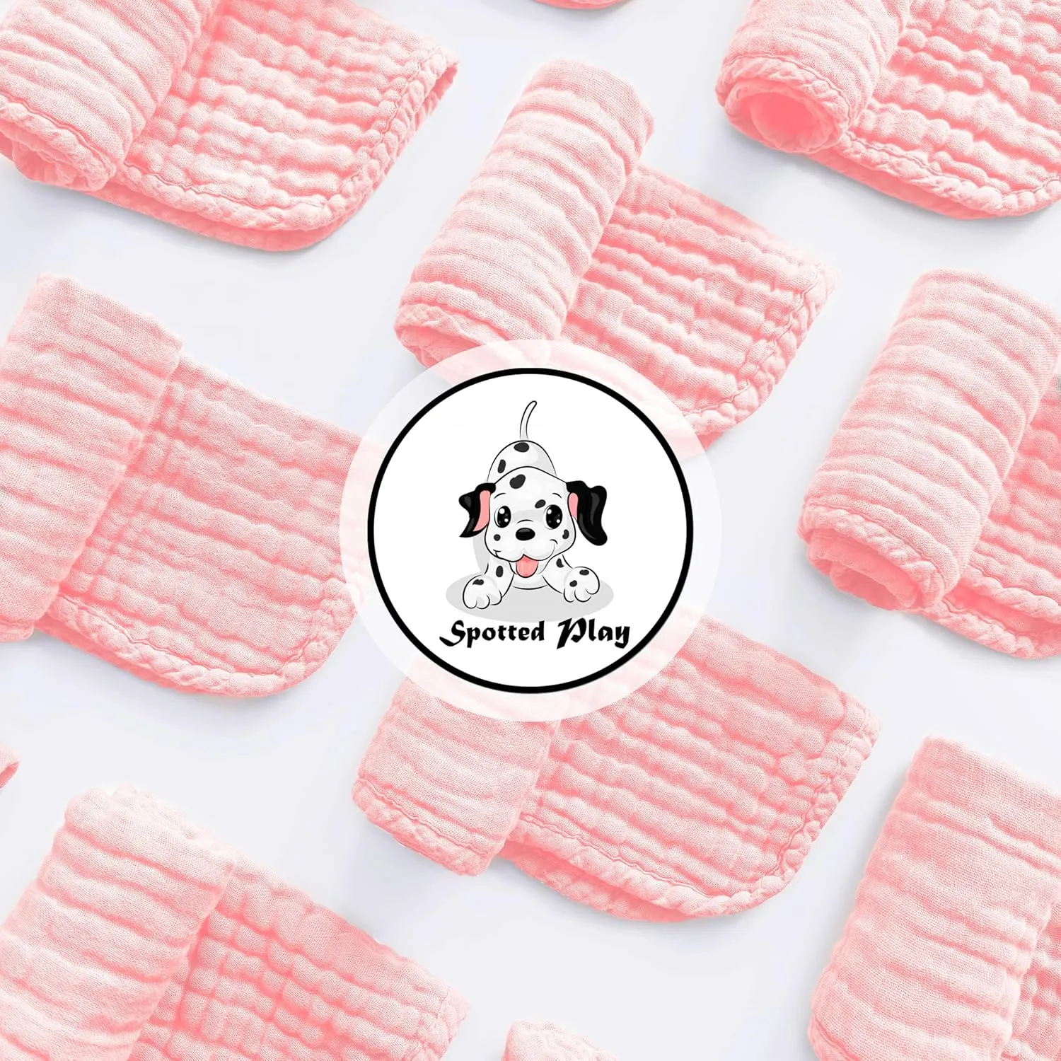 Muslin Burp Cloths 100% Cotton Large 20''x10'' Extra Soft and Absorbent Baby Wash Cloths Spit Up Rags - Baby Burping Cloth for Boys Girls Items(12 Pack Pink)