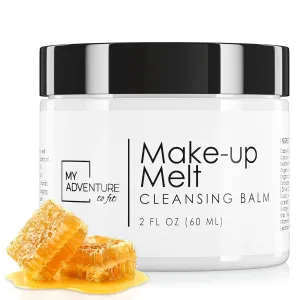 My Adventure to Fit Make up Cleansing Balm - Makeup Remover Melting Balm & Moisturizer Face Cream - Made in The USA Hydrating Facial Cleanser & Makeup Products for Women (2fl oz)