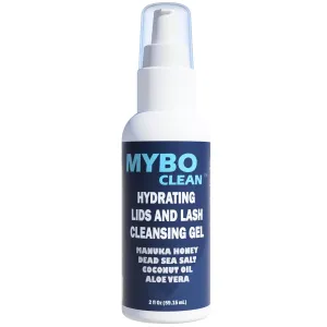 Mybo Clean Hydrating Lids and Lash Cleansing Gel, Manuka Honey UMF 16 , Aloe Vera, Coconut Oil, Dead Sea Salt, 2 Fl Oz