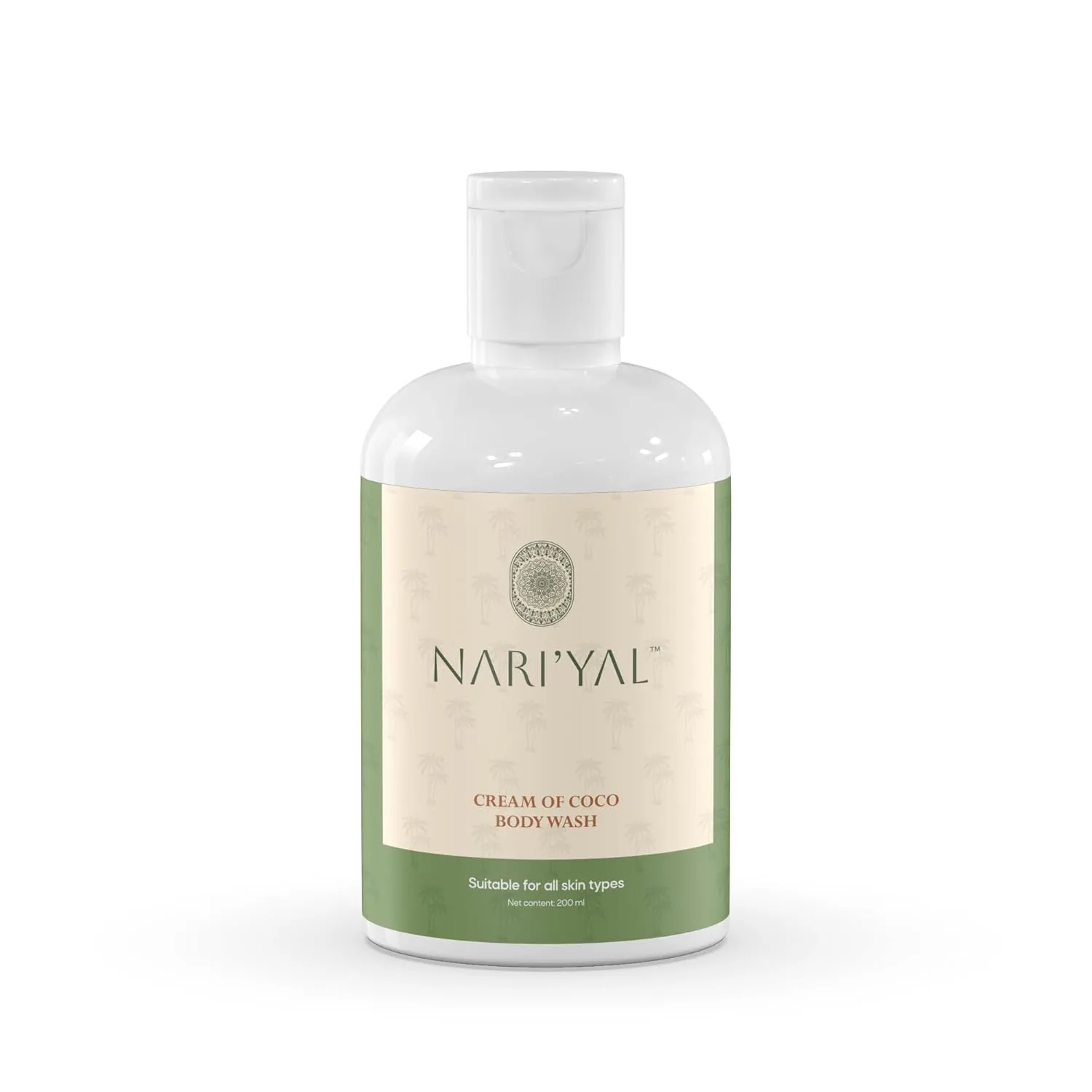 NARI'YAL Cream of Coco Body Wash for Women & Men - Hydrating Coconut Cleanser with Collagen Boosting, Tropical Scent, Deep Moisture, pH-Balanced, Suitable for All Skin Types, 200ml - Pack of 1