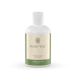 NARI'YAL Cream of Coco Body Wash for Women & Men - Hydrating Coconut Cleanser with Collagen Boosting, Tropical Scent, Deep Moisture, pH-Balanced, Suitable for All Skin Types, 200ml - Pack of 1