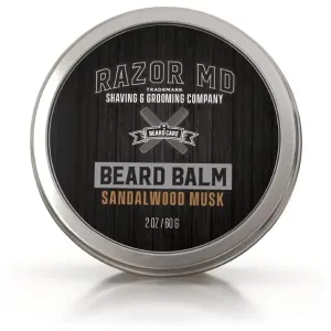 Natural Beard Balm for Men with Non-Greasy and Smooth Formula for Styling and Healthy Beard Growth, Perfect for Sensitive and All Types of Skin, Sandalwood Scent, 2 oz
