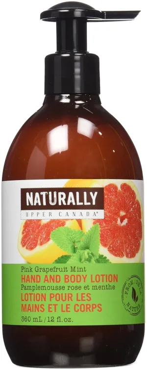 Naturally by Upper Canada Nourishing Hand and Body Lotion, Pink/Grapefruit Mint