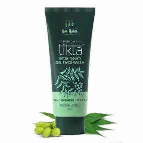 Neem Gel Face Wash For Oily Skin, Paraben & Sulfate Free Face Cleanser For Men & Women, 100g