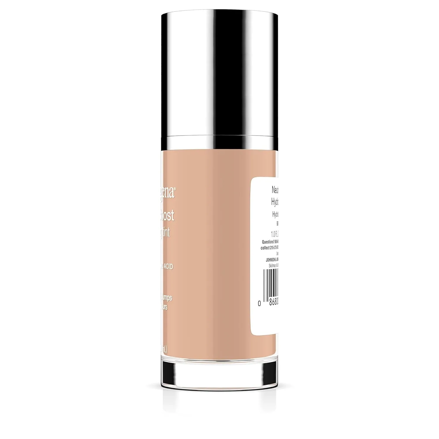 Neutrogena Hydro Boost Hydrating Tint with Hyaluronic Acid, Lightweight Water Gel Formula, Moisturizing, Oil-Free & Non-Comedogenic Liquid Foundation Makeup, 30 Buff Color, 1.0 fl. oz