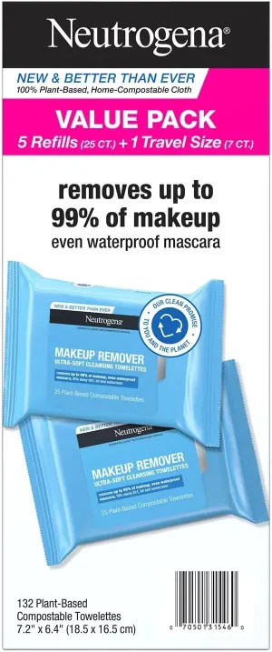Neutrogena Makeup Remover Cleansing Towelettes and Face Wipes (132 Count)