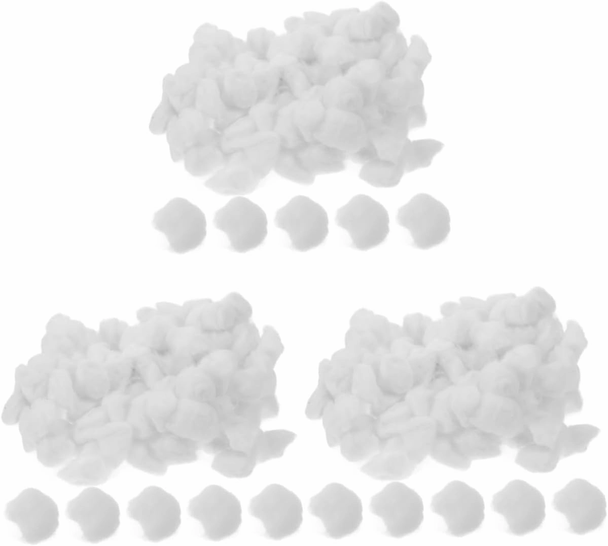 NOLITOY 3pcs 1 Absorbent Cotton Balls Makeup Remover Nail Polish Removal Mini Soft Gentle Travel Size