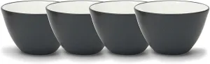 Noritake Colorwave Graphite Set of 4 Mini Bowls, 4"