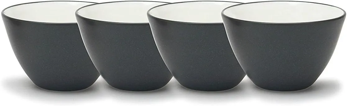 Noritake Colorwave Graphite Set of 4 Mini Bowls, 4"