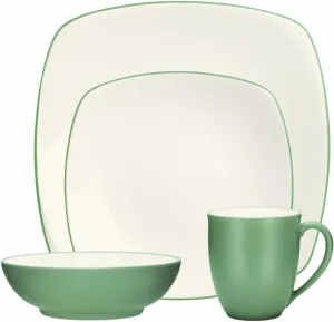 Noritake Colorwave Green 4-Piece Square Place Setting, Service for 1