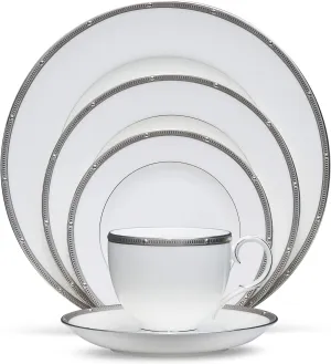 Noritake Rochelle Platinum - 5 piece place setting, White