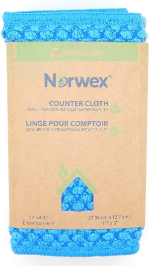 Norwex Counter Cloths, marine, teal, sea mist