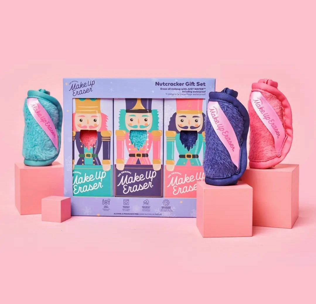 Nutcracker 3-Piece Mini Pro Holiday MakeUp Eraser Set