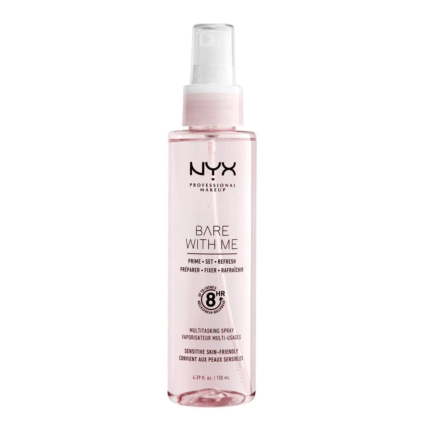NYX PROFESSIONAL MAKEUP Bare With Me Multitasking Face Primer & Makeup Setting Spray, Hydrating Face Mist for up to 8HR Wear, Long-Lasting, Vegan Formula