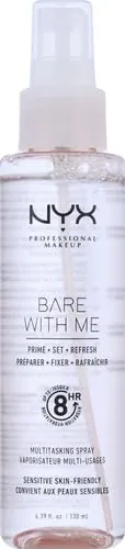 NYX PROFESSIONAL MAKEUP Bare With Me Multitasking Face Primer & Makeup Setting Spray, Hydrating Face Mist for up to 8HR Wear, Long-Lasting, Vegan Formula