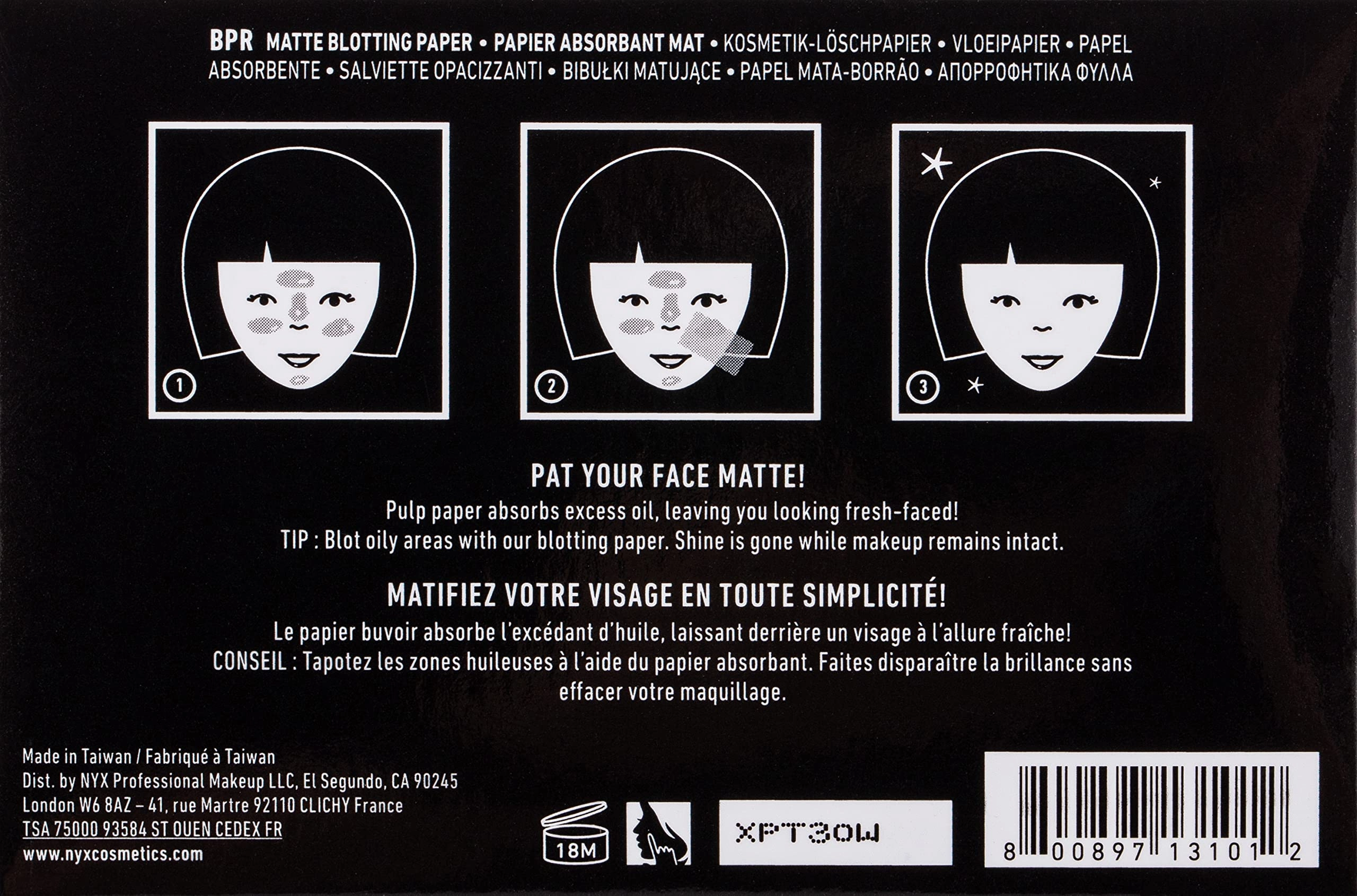 NYX PROFESSIONAL MAKEUP Matte Blotting Paper (Pack of 2)