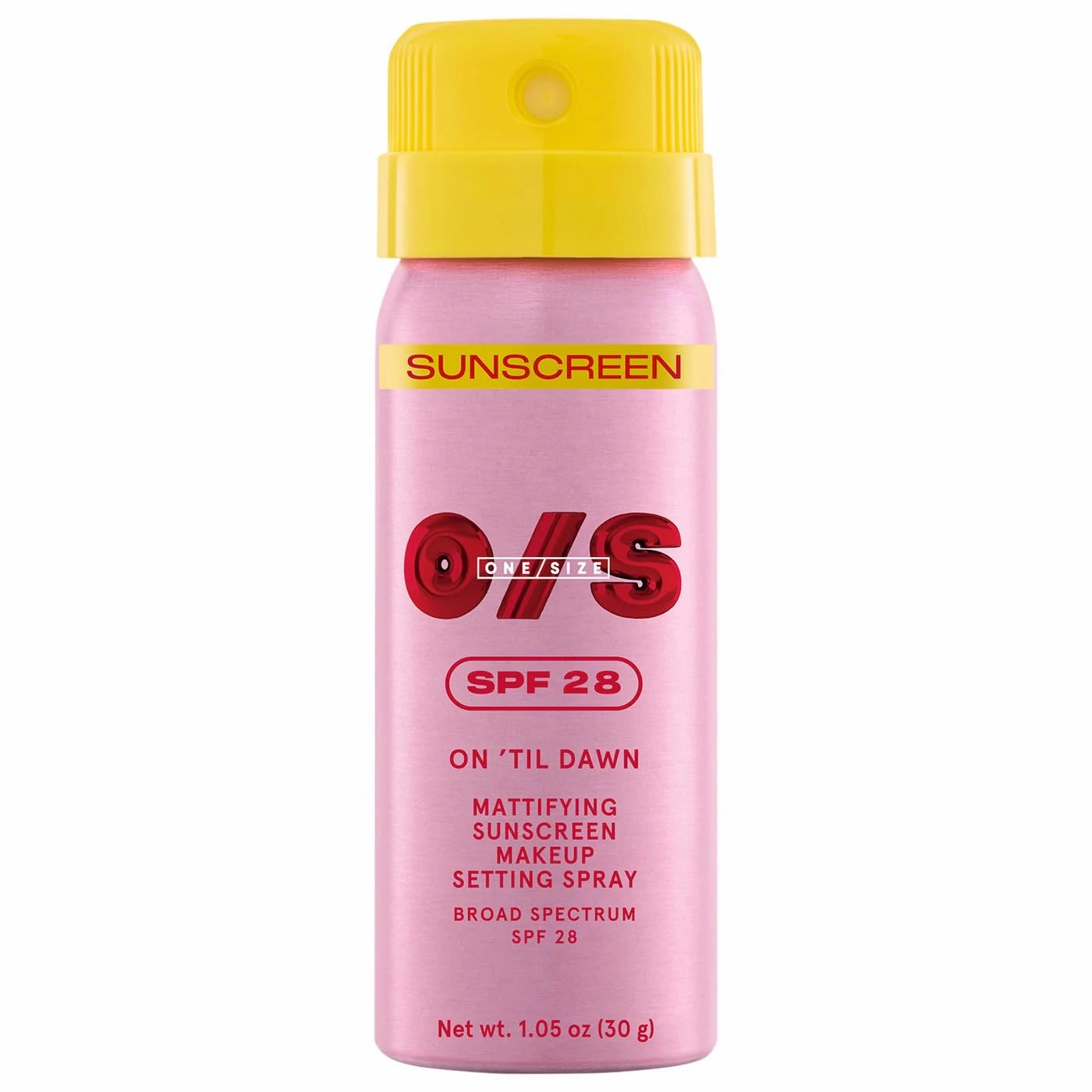 O/S P4trick St4rrr On 'Til Dawn Mattifying Sunscreen Makeup Setting Spray SPF 28 Matte finish - Mini size 1.05 oz/30 mL