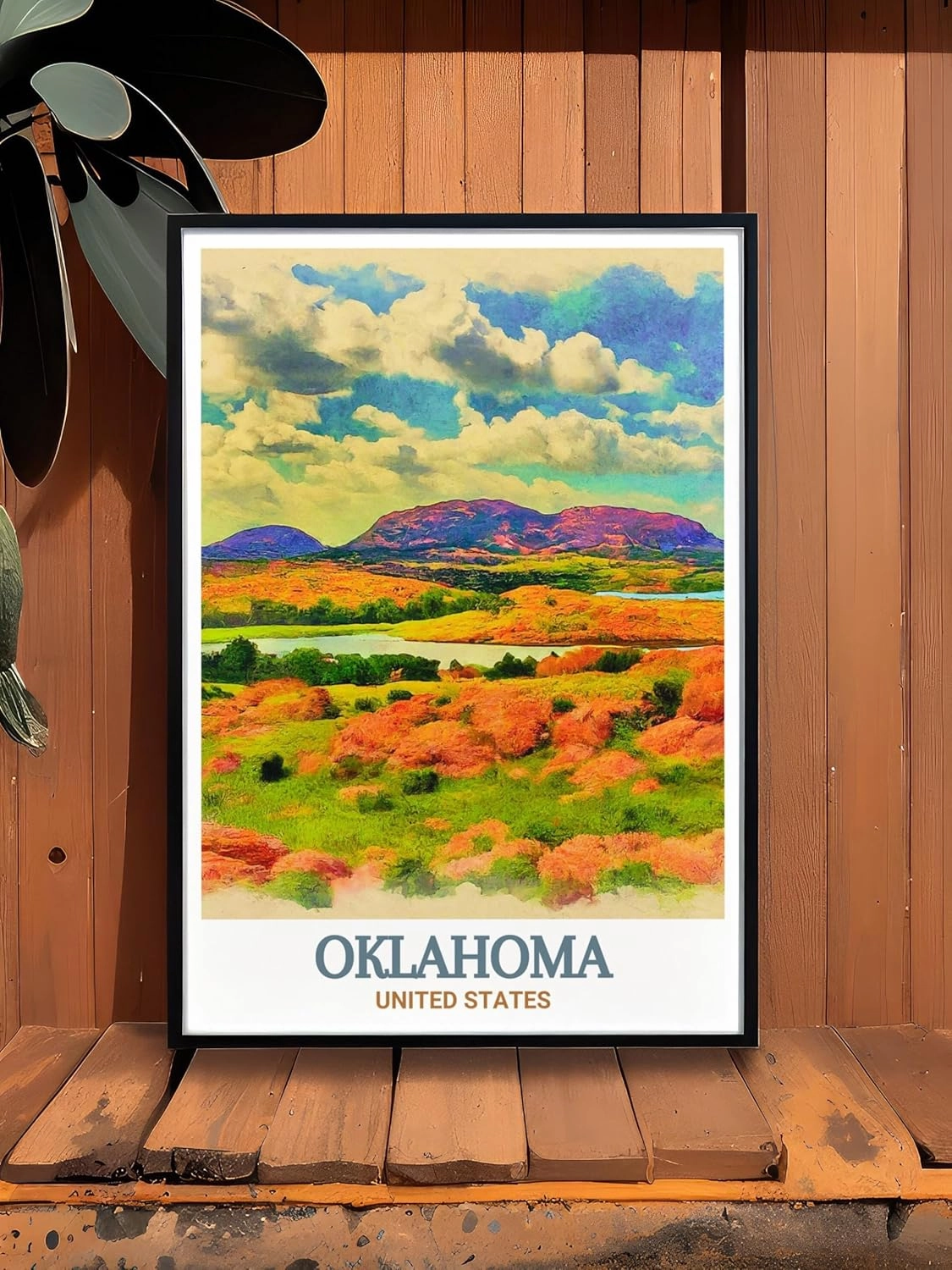 Oklahoma Wall Art - Wichita Mountains Wildlife Refuge Travel Print Poster Decor