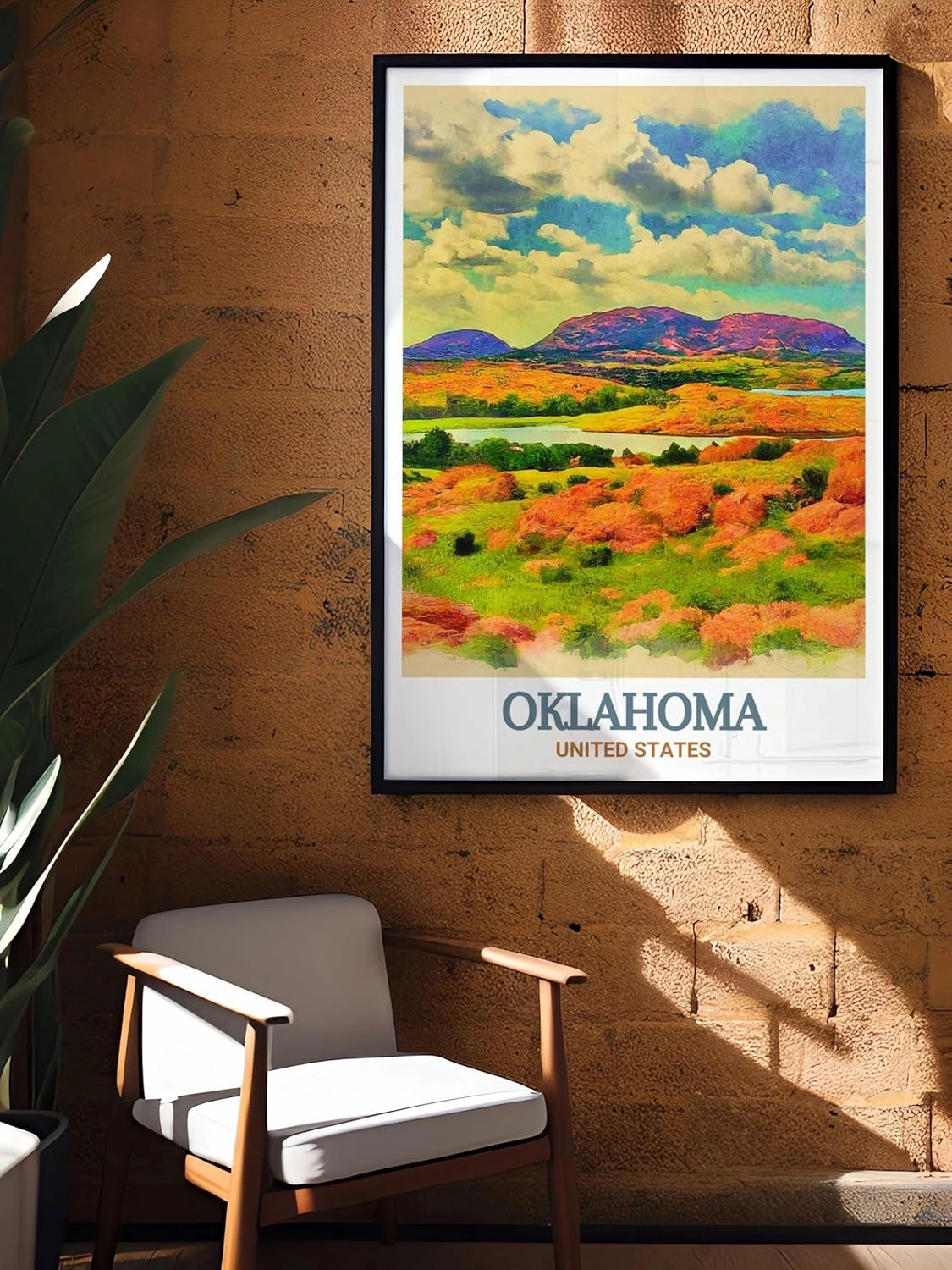 Oklahoma Wall Art - Wichita Mountains Wildlife Refuge Travel Print Poster Decor