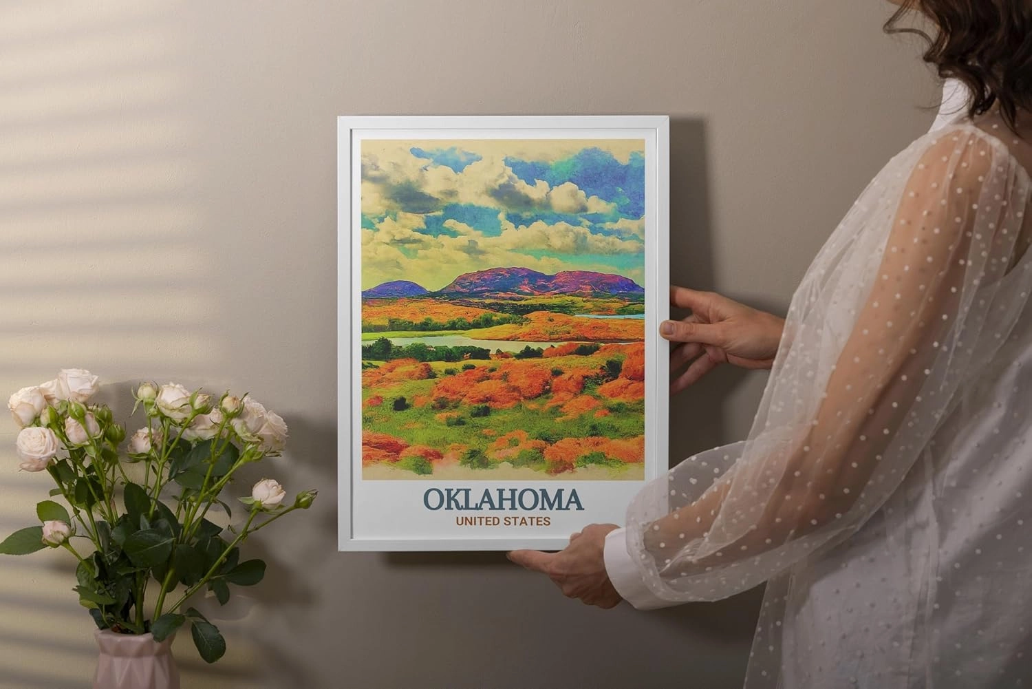 Oklahoma Wall Art - Wichita Mountains Wildlife Refuge Travel Print Poster Decor