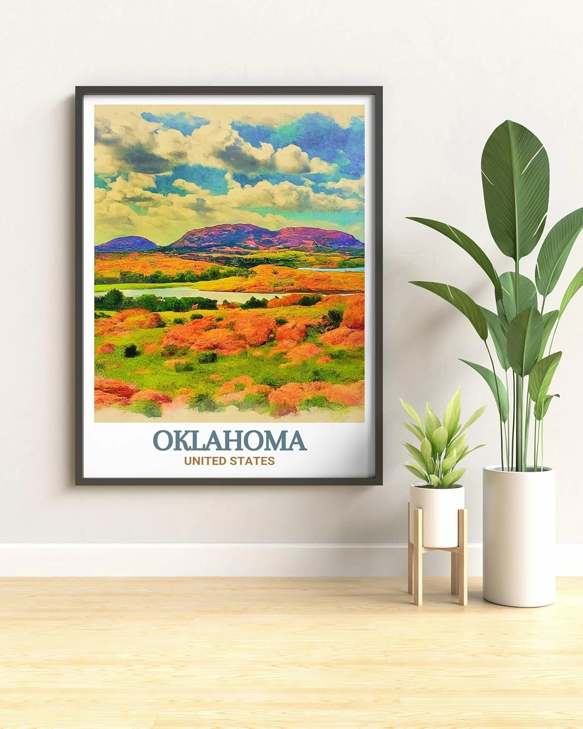 Oklahoma Wall Art - Wichita Mountains Wildlife Refuge Travel Print Poster Decor