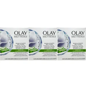 OLAY Daily Gentle Clean 5-in-1 Water Activated Cloths, 33 Count (Pack of 3)