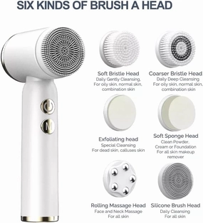 OLAZARAH | Facial Cleansing Exfoliating Face Wash Brush, Rechargeable Waterproof LCD Display Screen by OlaZarah